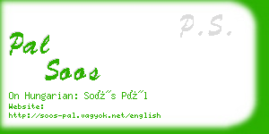 pal soos business card